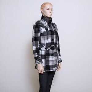 Poetry Clothing Single Breasted Plaid Coat